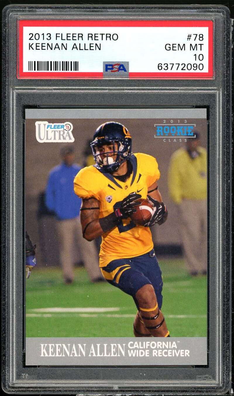 Keenan Allen Rookie Card 2013 Fleer Retro #78 PSA 10 Image 1