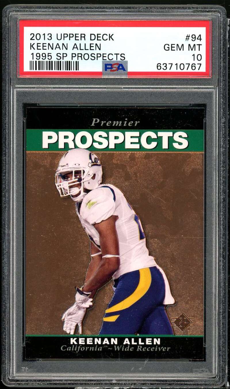 Keenan Allen Rookie Card 2013 Upper Deck 1995 SP Prospects #94 PSA 10 Image 1