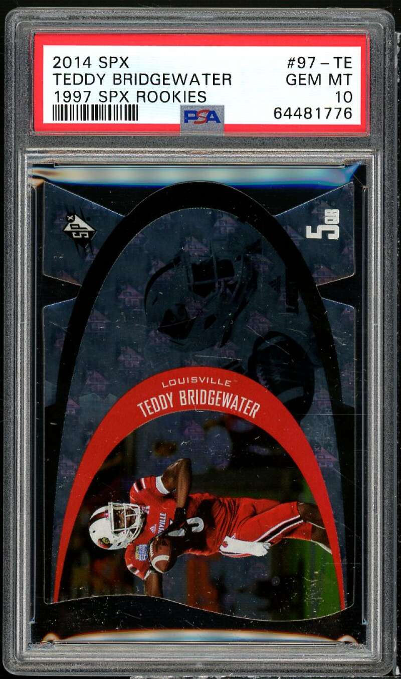 Teddy Bridgewater Rookie Card 2014 SPX 1997 SPX Rookies #97-TE PSA 10 Image 1