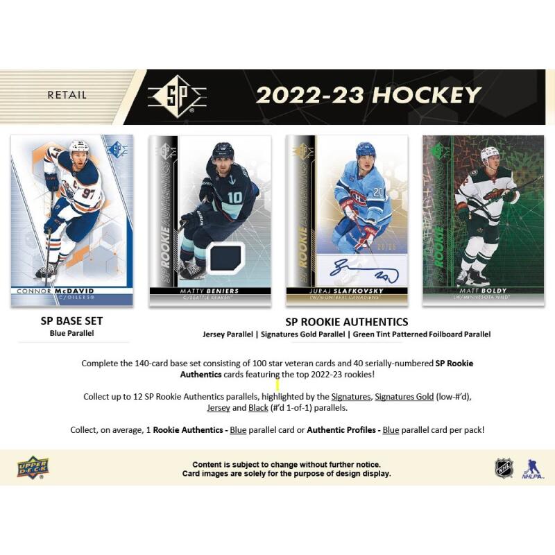 2022-23 Upper Deck SP Hockey Hanger Pack Image 2