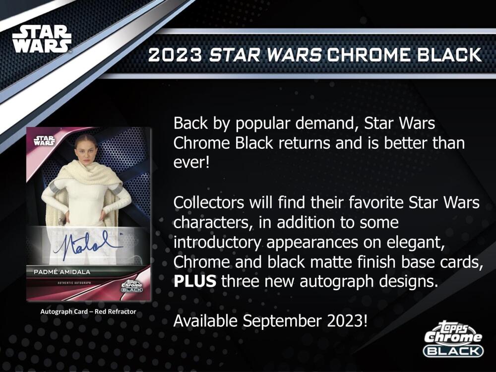 2023 Topps Star Wars Chrome Black Hobby Box  Image 3