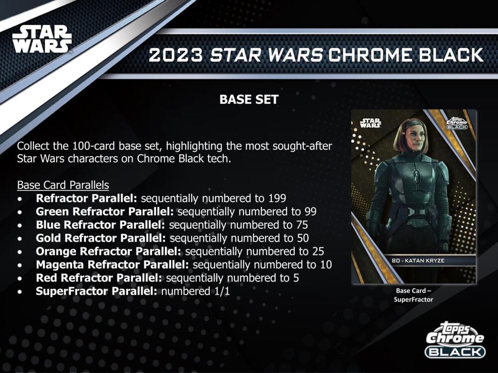 2023 Topps Star Wars Chrome Black Hobby Box  Image 4