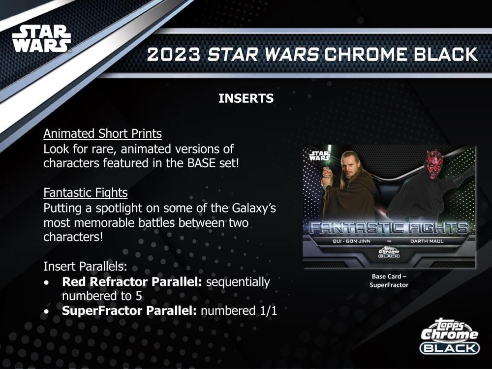 2023 Topps Star Wars Chrome Black Hobby Box  Image 5