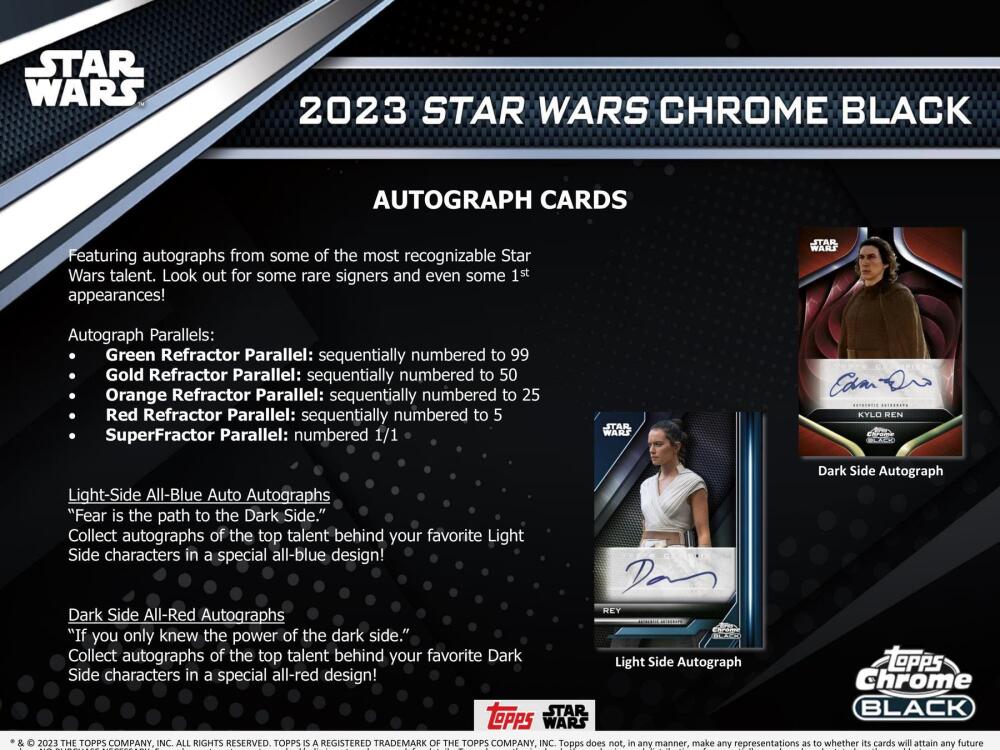 2023 Topps Star Wars Chrome Black Hobby Box  Image 6