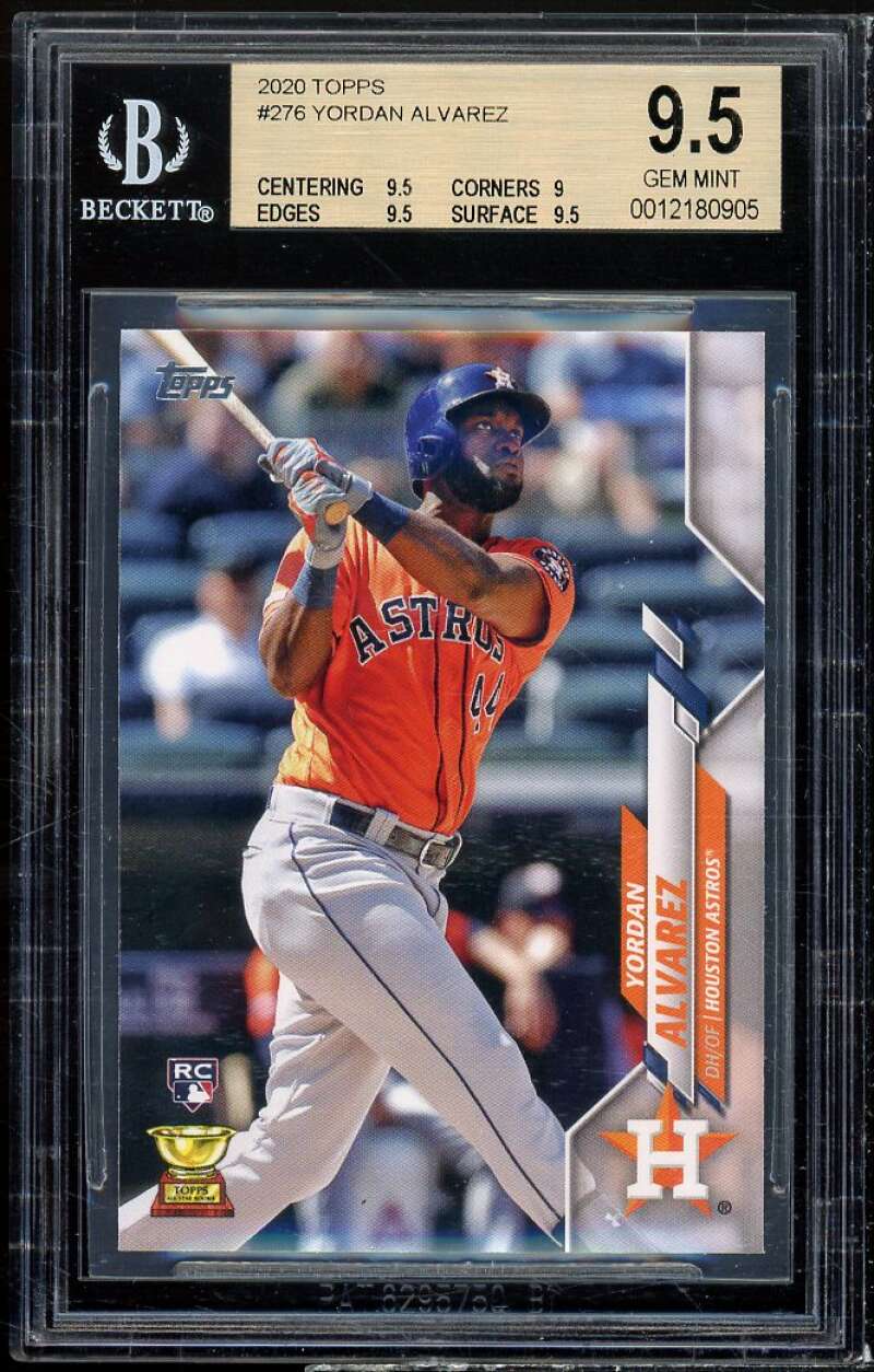 Yordan Alvarez Rookie Card 2020 Topps #276 BGS 9.5 (9.5 9 9.5 9.5) Image 1