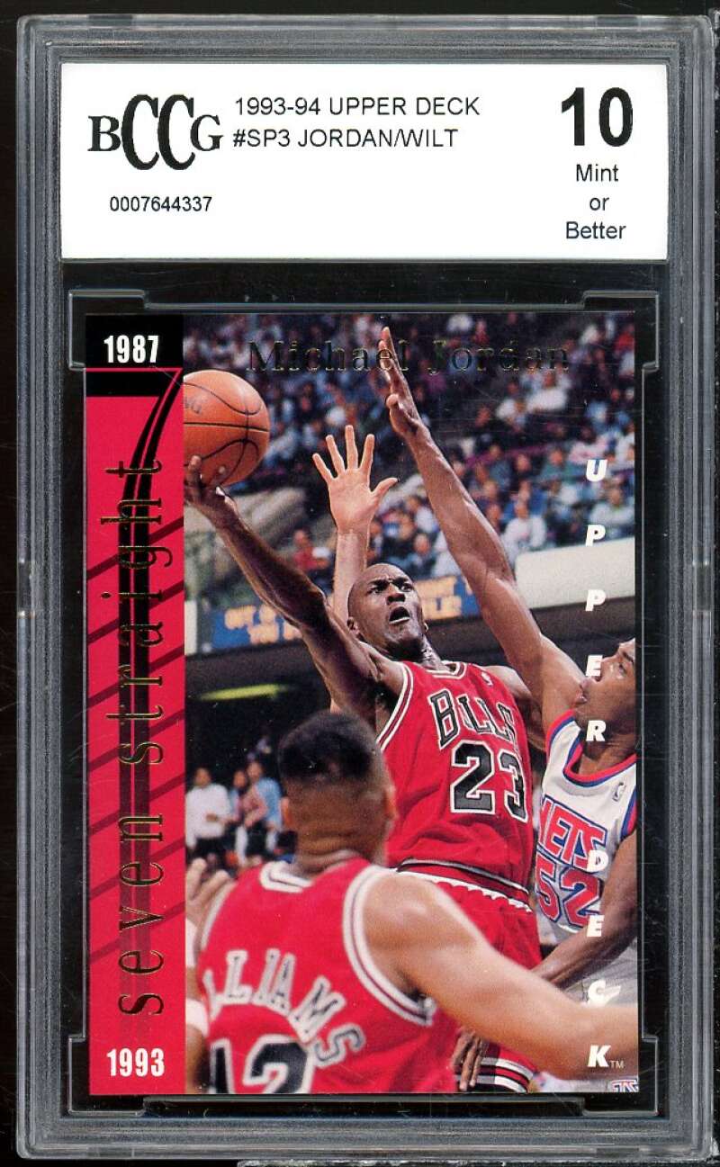 Wilt Chamberlain / Michael Jordan Card 1993-94 Upper Deck #SP3 BGS BCCG 10 Mint+ Image 1