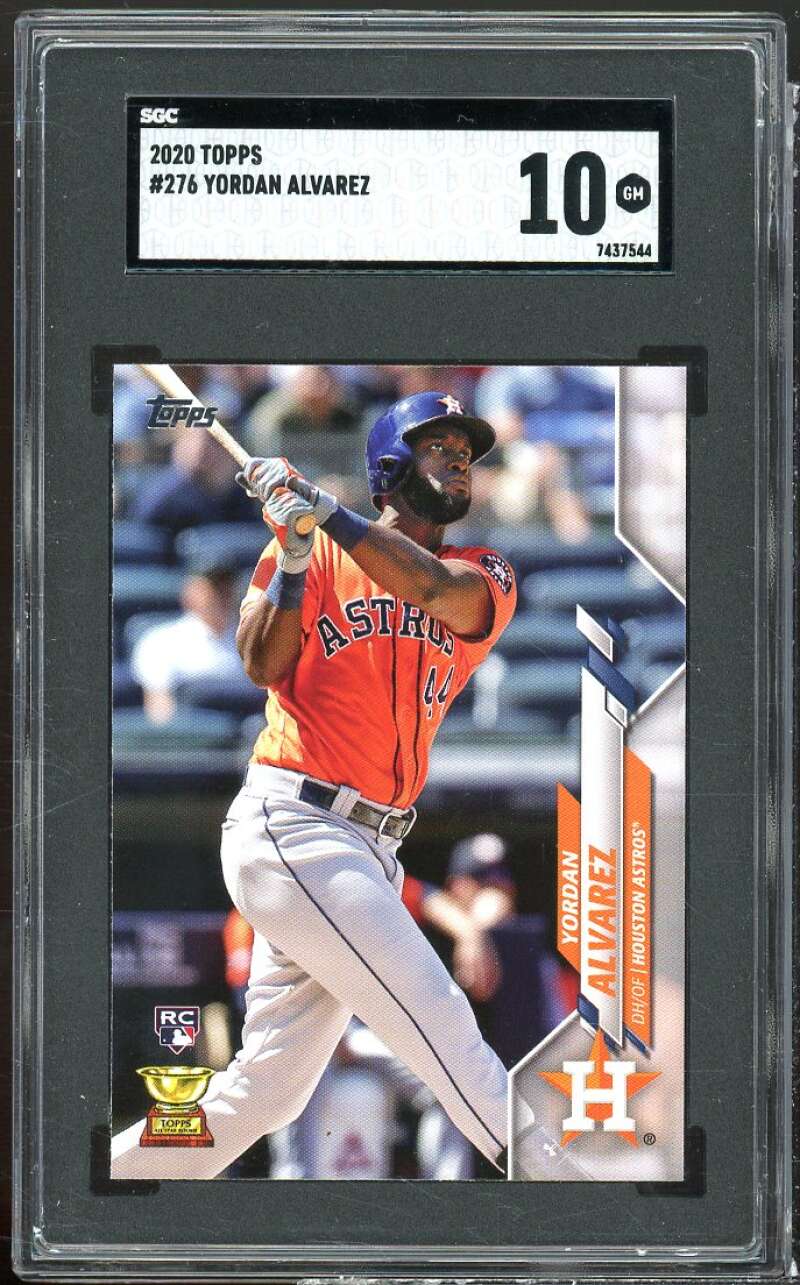 Yordan Alvarez Rookie Card 2020 Topps #276 SGC 10 GEM MINT Image 1