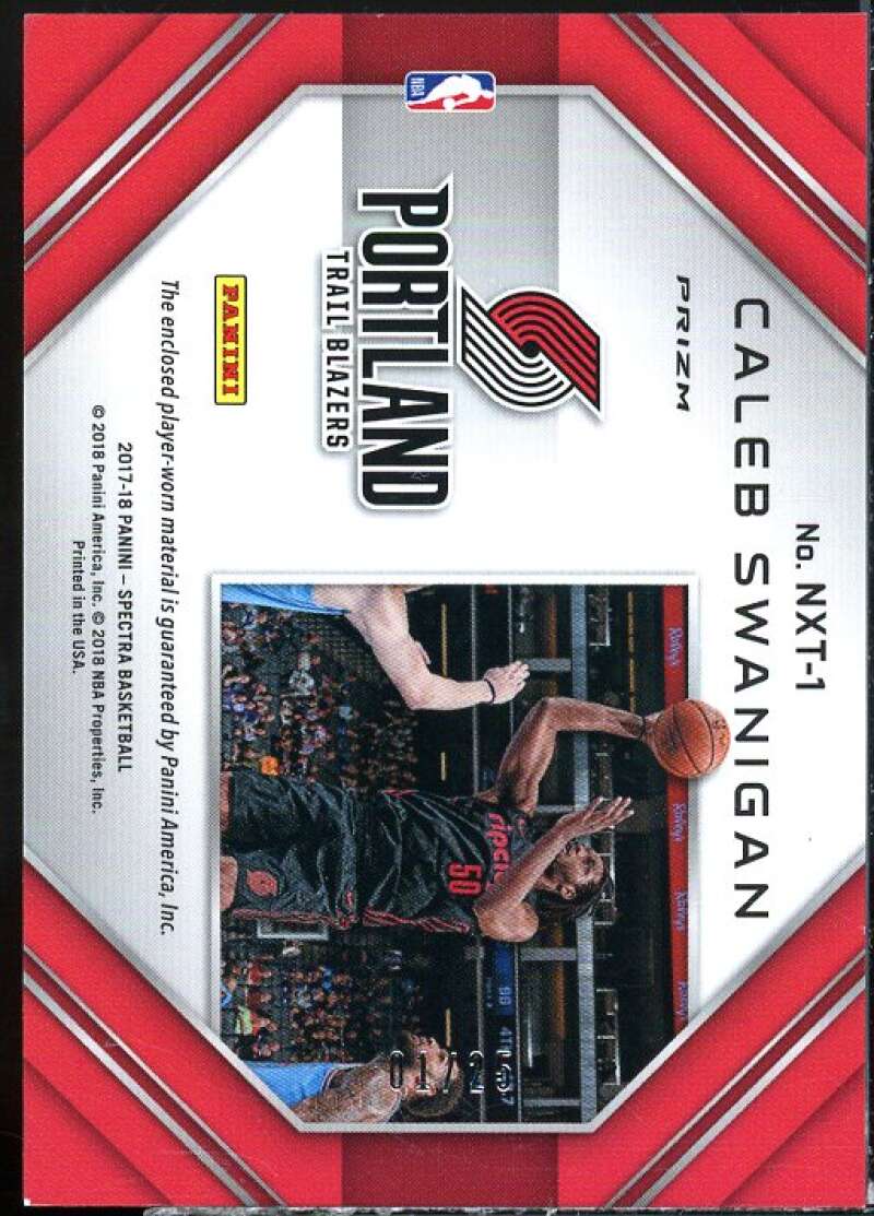 Caleb Swanigan Card 2017-18 Panini Spectra Next Era Memorabilia Neon Green #1  Image 2