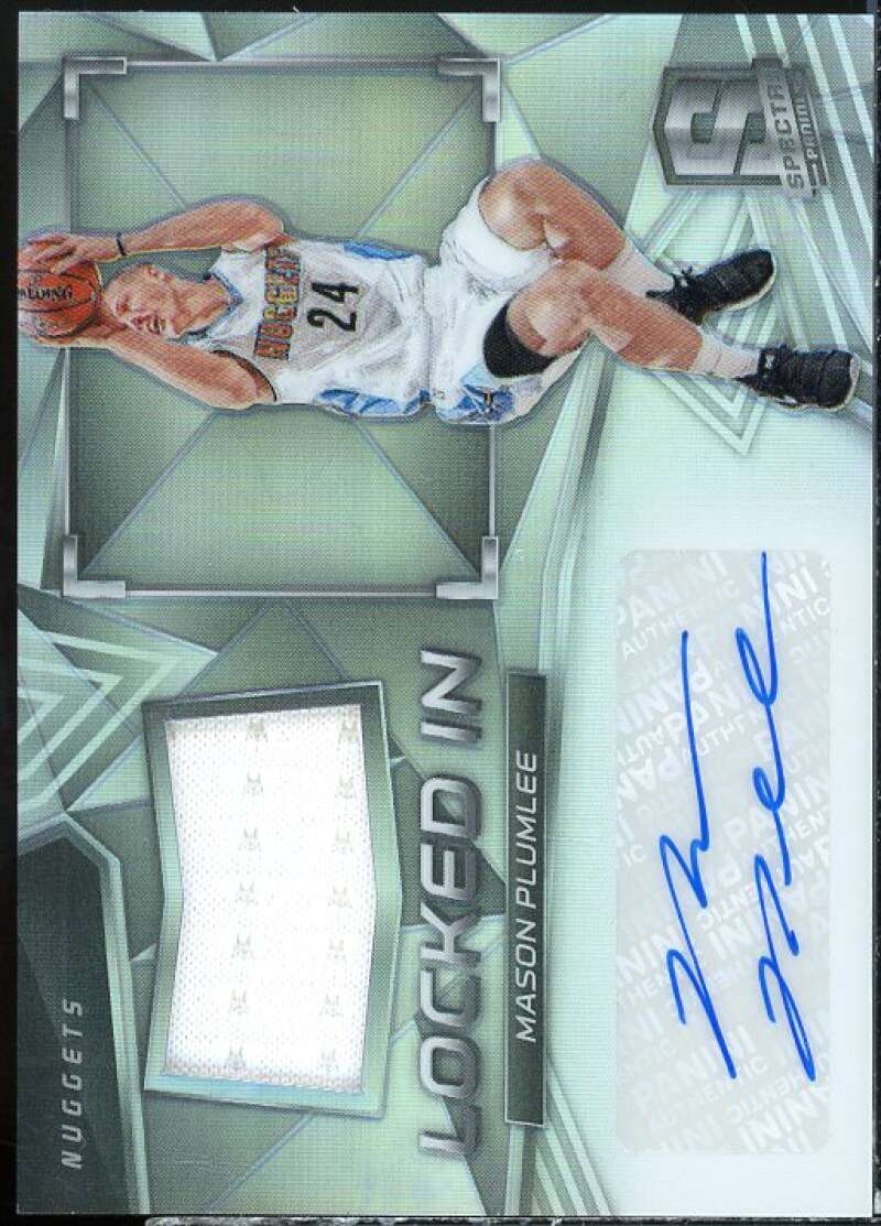 Mason Plumlee Card 2016-17 Panini Spectra Locked In Memorabilia Autographs #57  Image 1