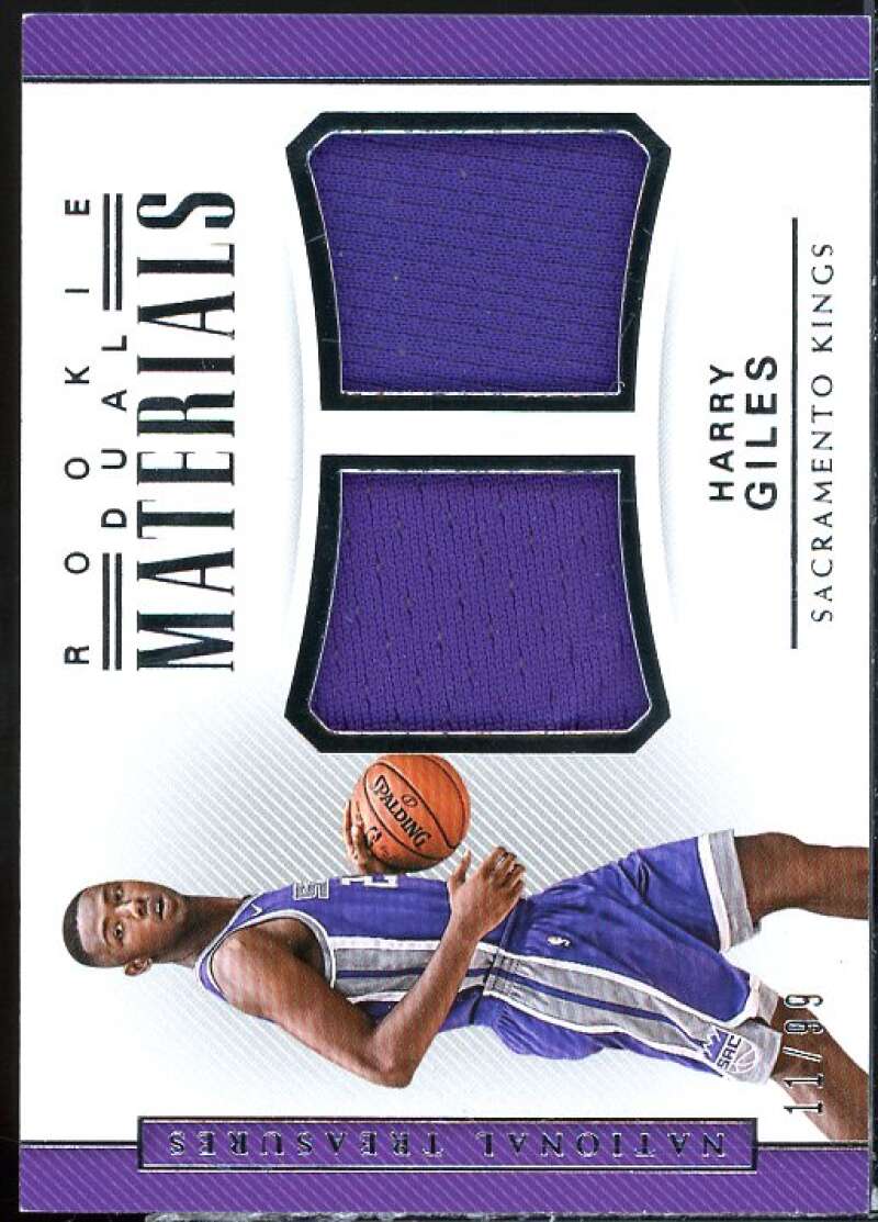 Harry Giles Rookie 2017-18 Panini National Treasures Rookie Dual Materials #18  Image 1