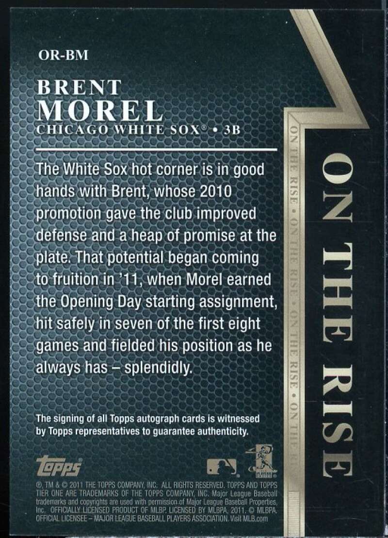 Brent Morel Card 2011 Topps Tier One On The Rise Autographs #BM  Image 2
