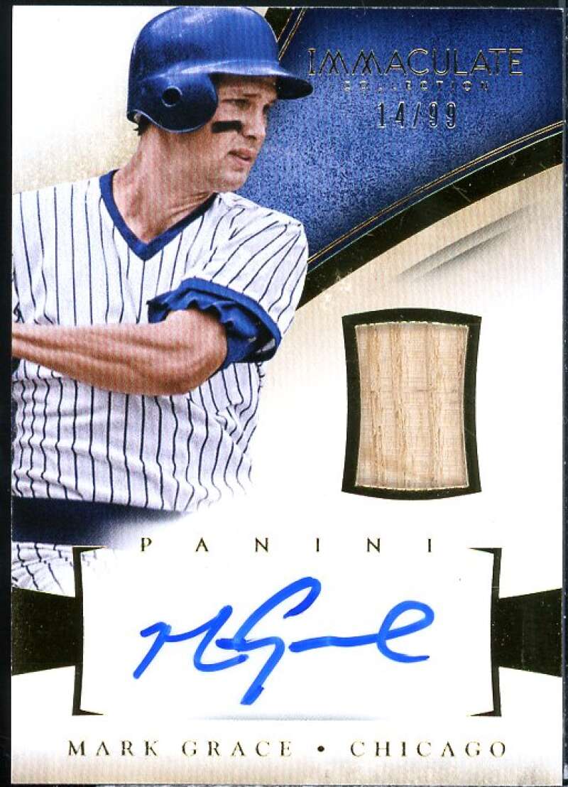 Mark Grace Card 2014 Immaculate Collection Immaculate Autograph Materials #9  Image 1