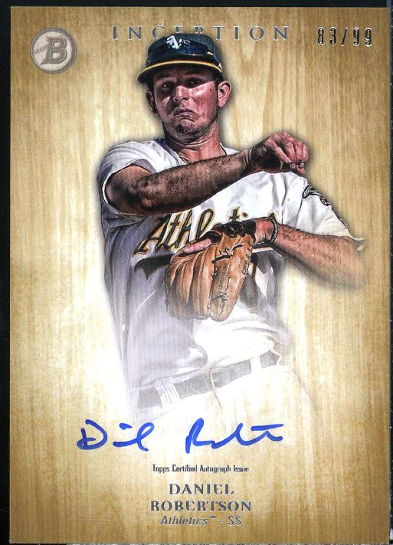 Daniel Robertson Card 2014 Bowman Inception Prospect Autographs Gold #PADR  Image 1