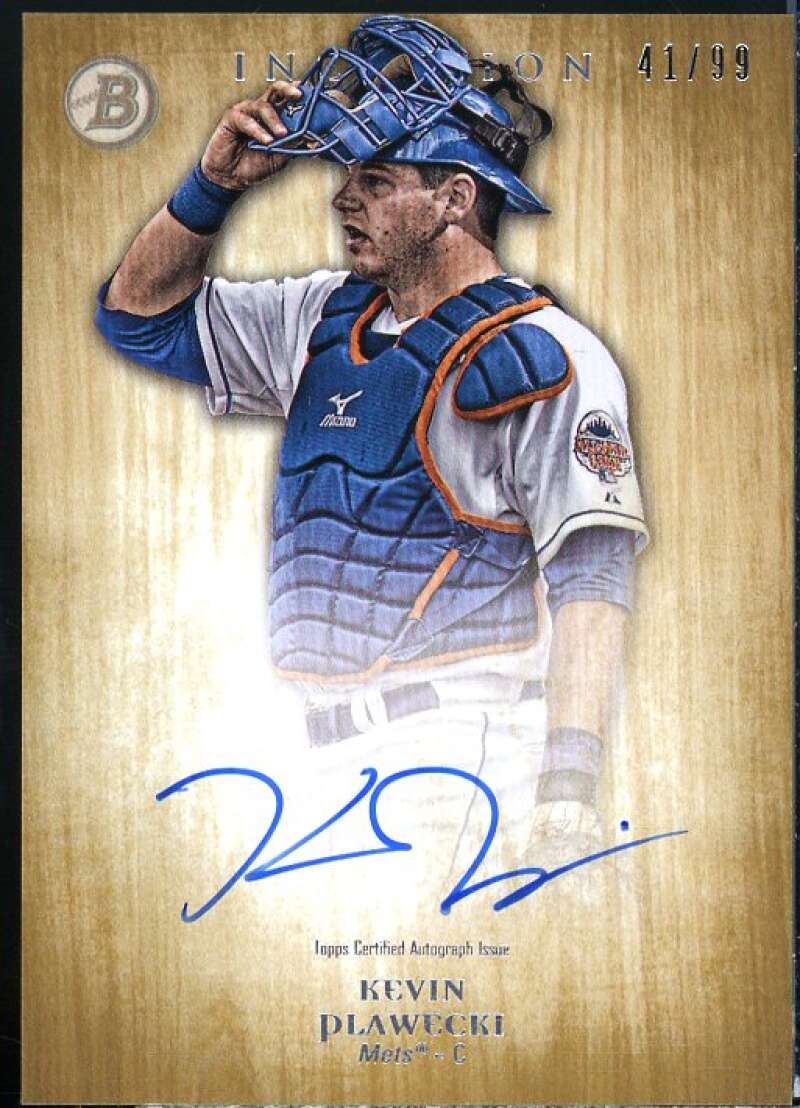 Kevin Plawecki Card 2014 Bowman Inception Prospect Autographs Gold #PAKP  Image 1