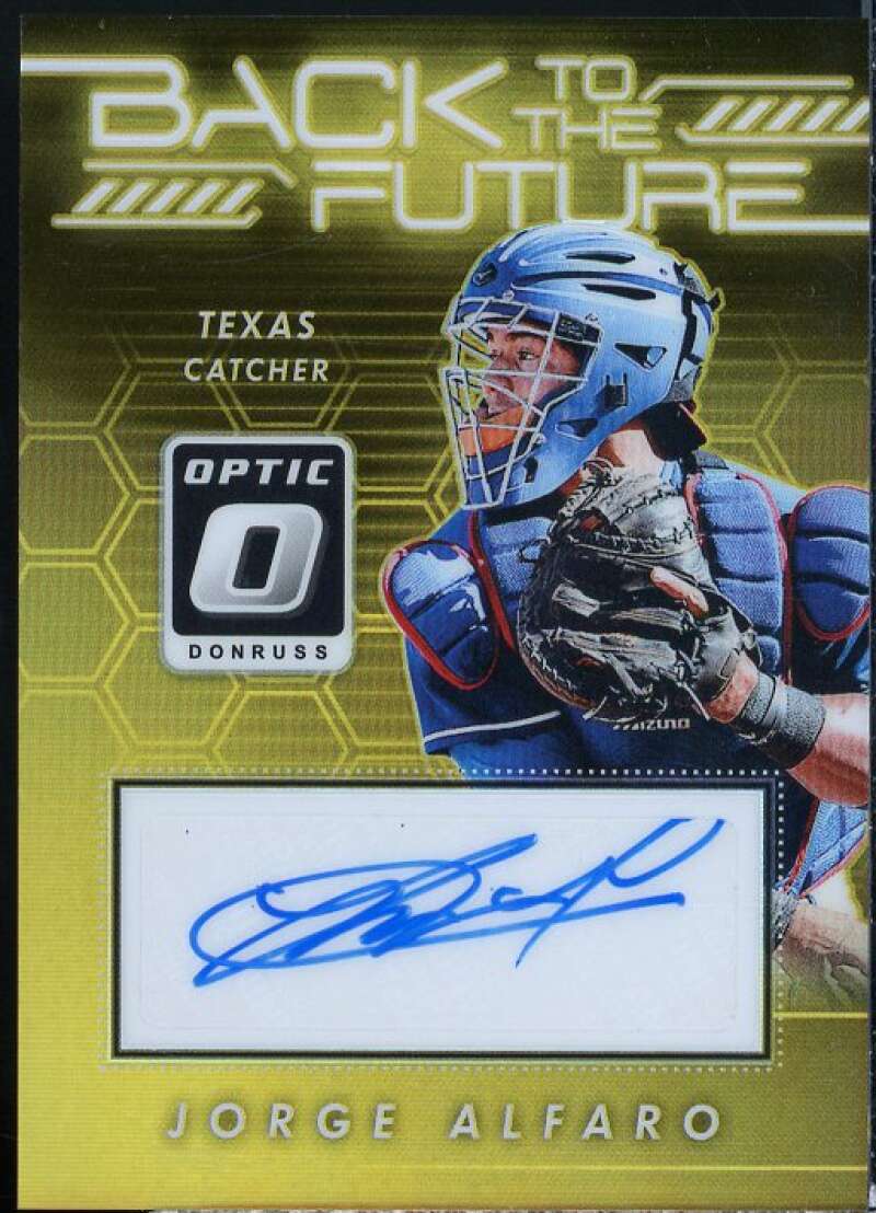 Jorge Alfaro Card 2017 Donruss Optic Back to the Future Signatures Gold #10  Image 1