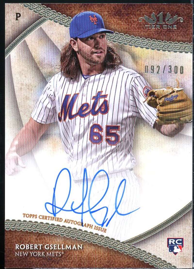Robert Gsellman Card 2017 Topps Tier One Break Out Autographs #BOARGE  Image 1