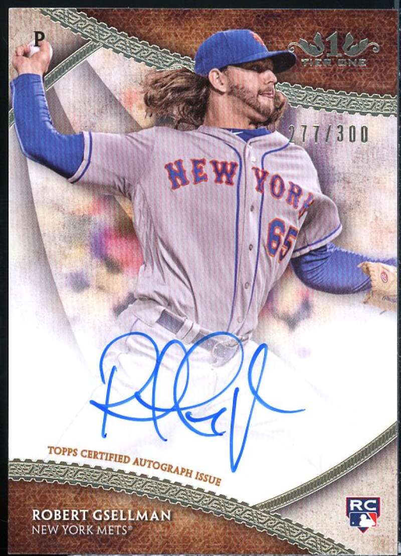 Robert Gsellman Card 2017 Topps Tier One Break Out Autographs #BOARGE  Image 1