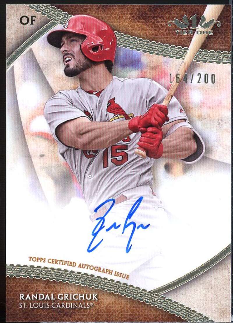 Randal Grichuk Card 2017 Topps Tier One Break Out Autographs #BOARG  Image 1
