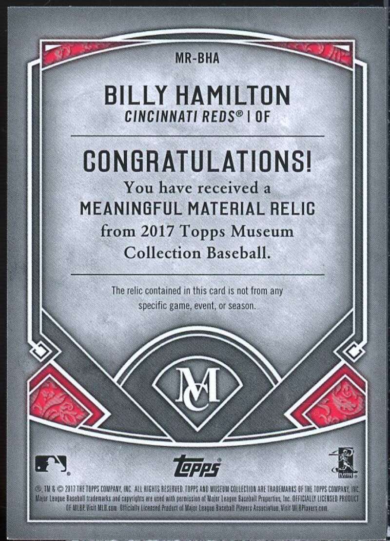 Billy Hamilton 2017 Topps Museum Collection Meaningful Materials Relics #MRBHA  Image 2