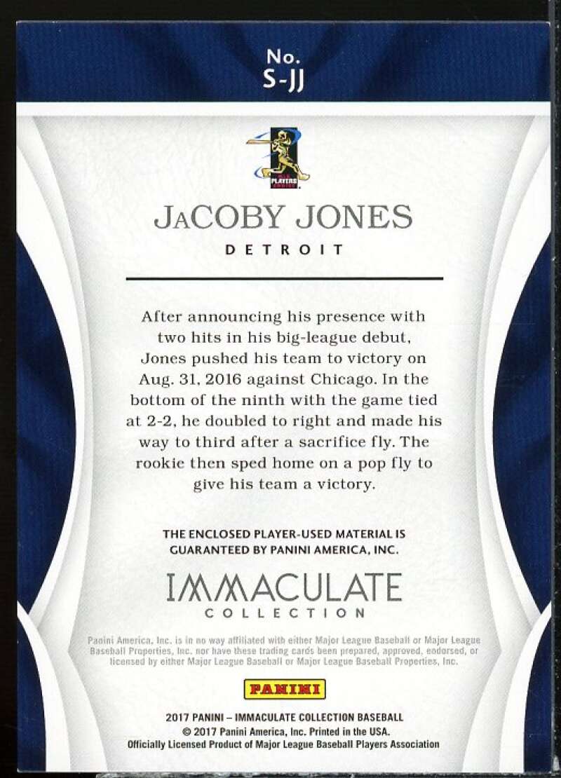Jacoby Jones 2017 Immaculate Collection Immaculate Swatches Laundry Tag #53  Image 2