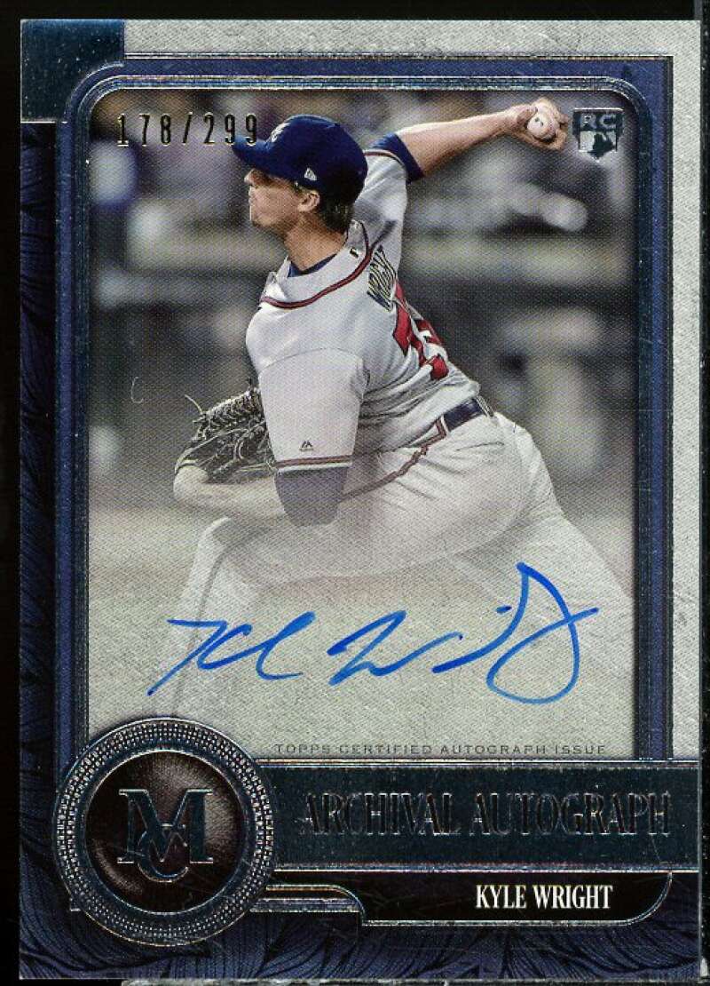 Kyle Wright Card 2019 Topps Museum Collection Archival Autographs #AAKW  Image 1