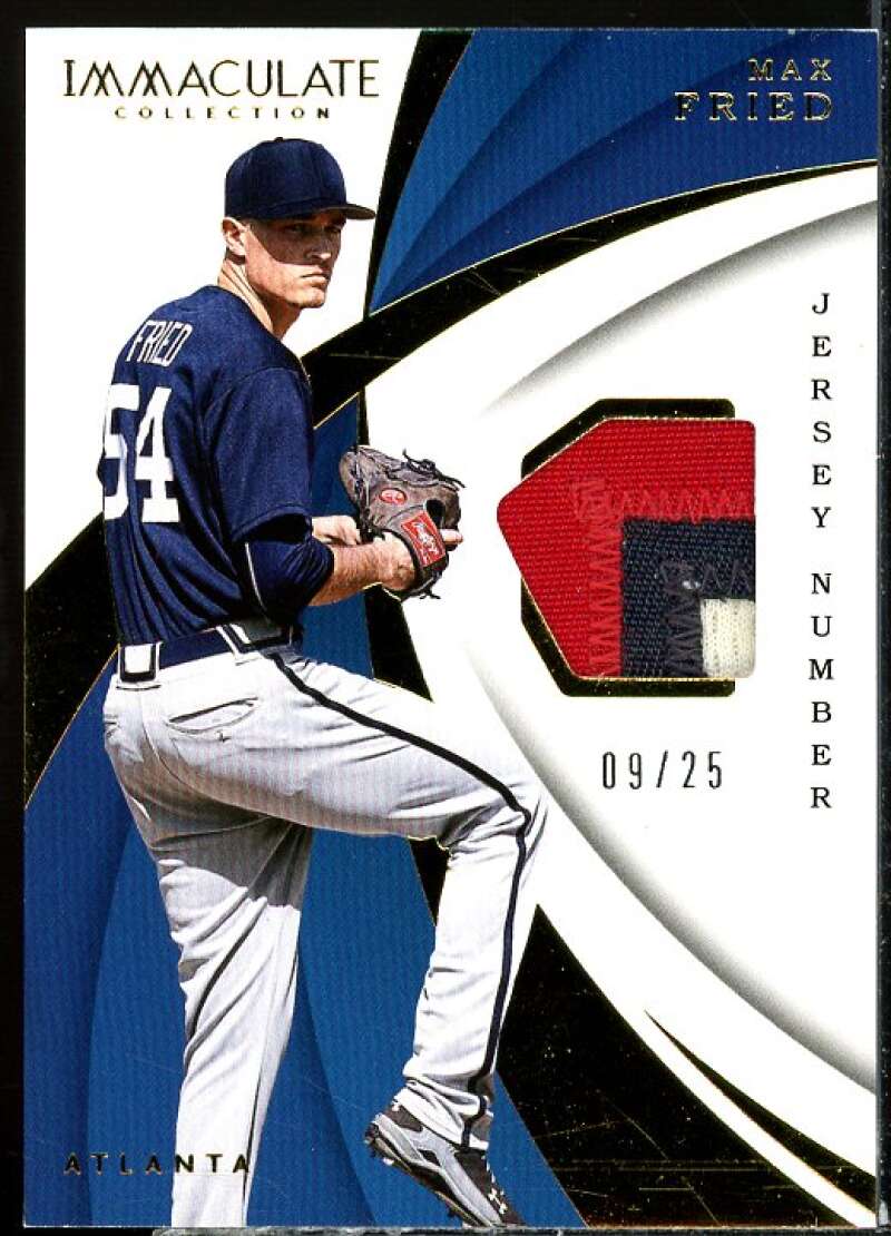 Max Fried Card 2018 Immaculate Collection Immaculate Swatches Jersey Number #3  Image 1