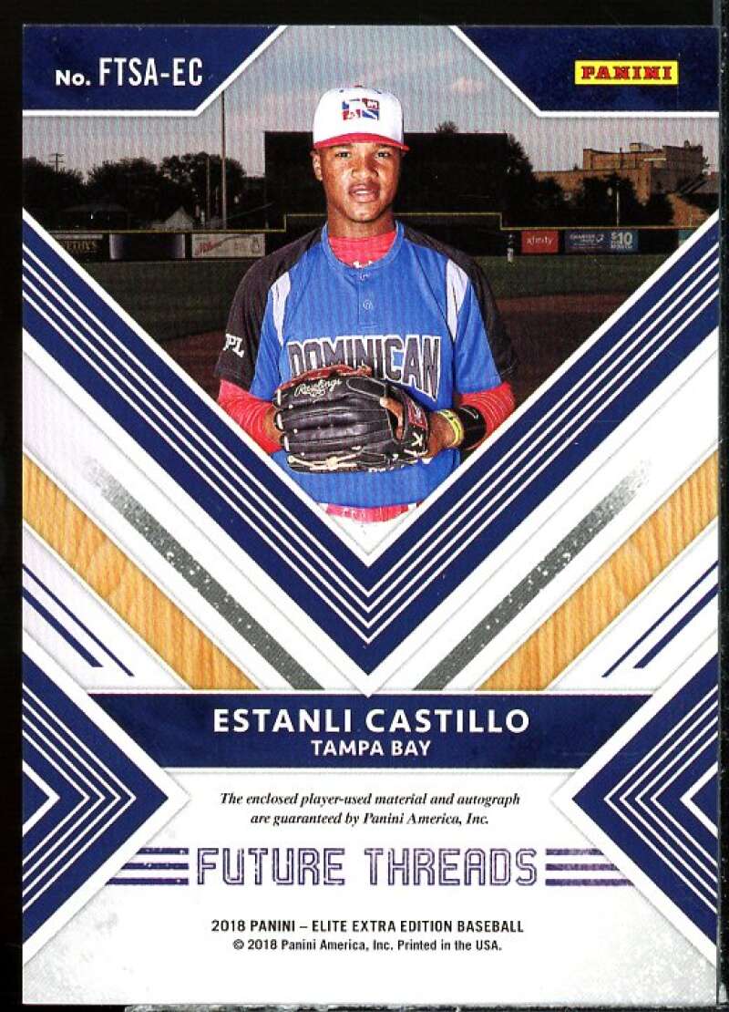Estanli Castillo 2018 Elite Extra Edition Future Thread Silhouette Auto #16  Image 2