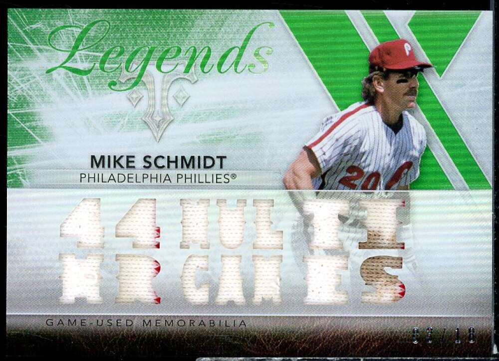Mike Schmidt Card 2015 Topps Triple Threads Legend Relics Emerald #TTRLMS  Image 1