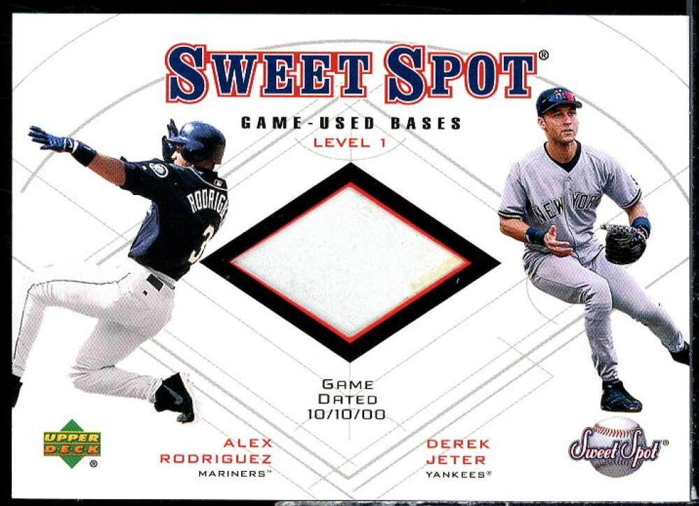 Alex Rodriguez/Derek Jeter Card 2001 Sweet Spot Game Base Duos #B1RJ  Image 1