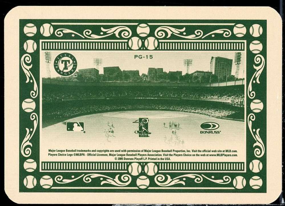 Hank Blalock Card 2005 Throwback Threads Polo Grounds 55 STRIKE Foul #15  Image 2