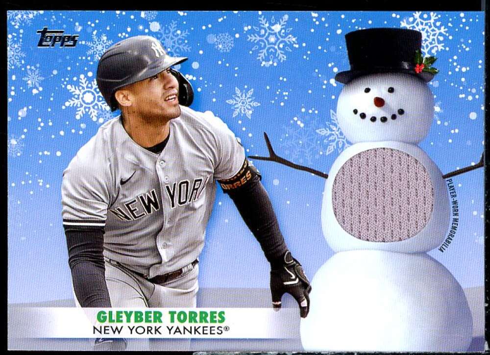 Gleyber Torres Card 2021 Topps Walmart Holiday Relics #WRCGT  Image 1