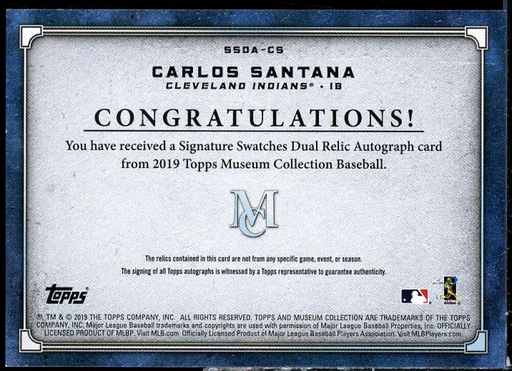 Carlos Santana 2019 Museum Collection Signature Swatches Dual Relic AU #SSDACS  Image 2