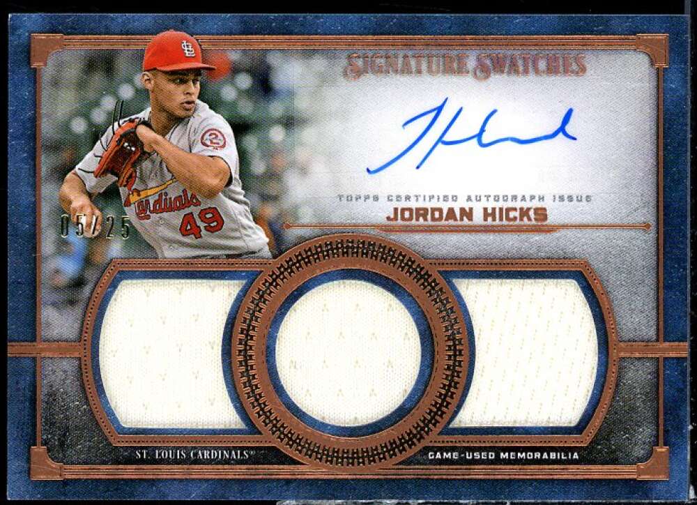 J. Hicks 2019 Museum Collection Signature Swatche Triple JSY AU Copper #SSTAJHI  Image 1