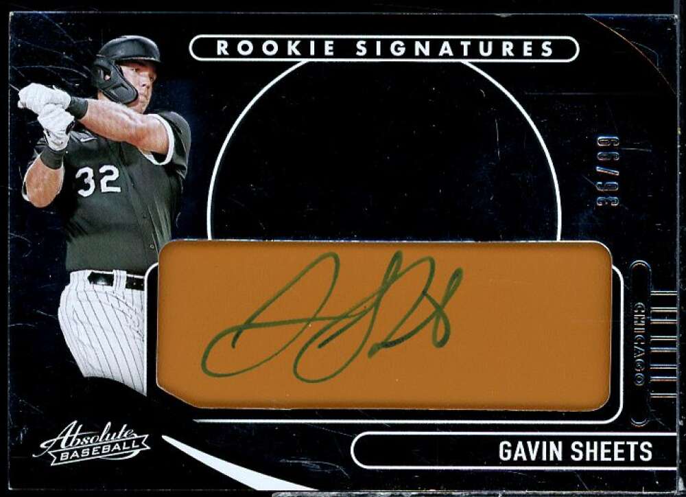 Gavin Sheets MEM AU Rookie Card 2022 Absolute #133  Image 1
