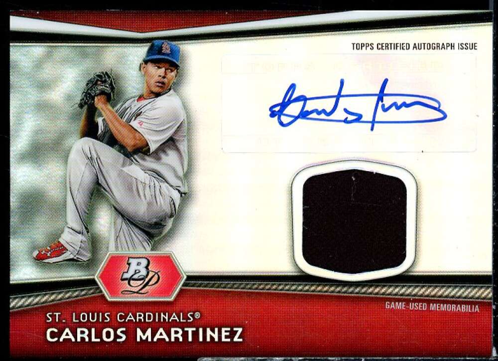 Carlos Martinez Card 2012 Bowman Platinum Relic Autographs #CM  Image 1