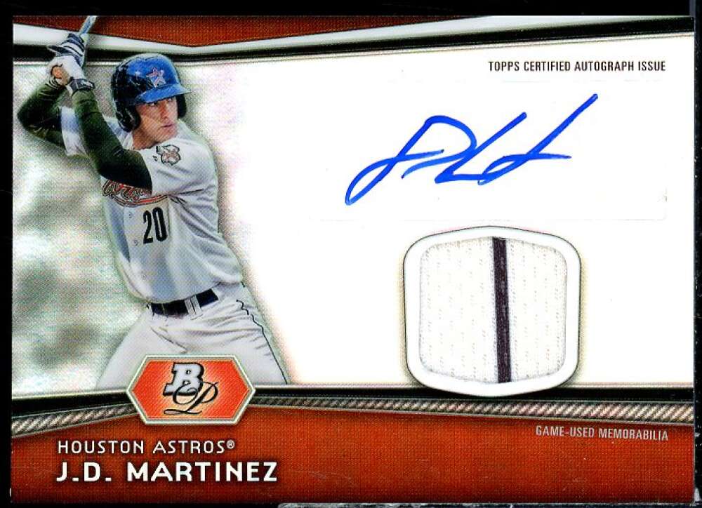 J.D. Martinez Card 2012 Bowman Platinum Relic Autographs #JM  Image 1