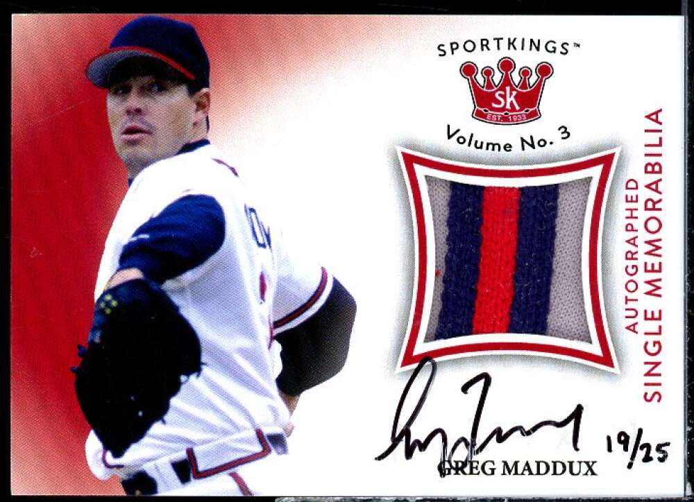 Greg Maddux Card 2022 Sportkings Vol 3 Autographed Memorabilia #AM-GM  Image 1