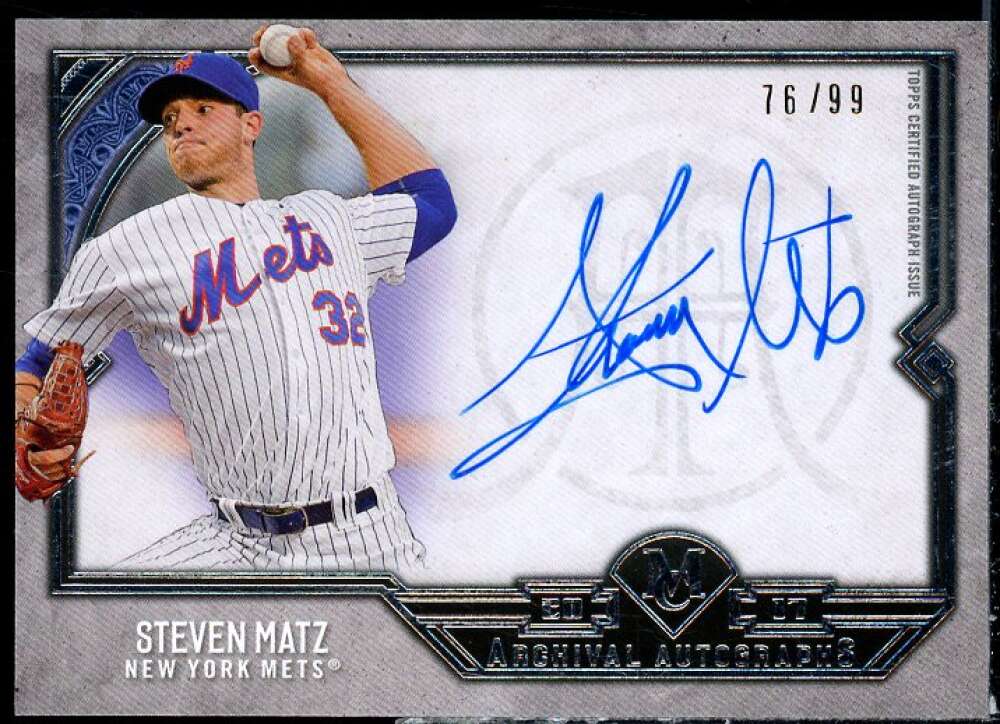 Steven Matz Card 2017 Topps Museum Collection Archival Autographs #AASMZ  Image 1
