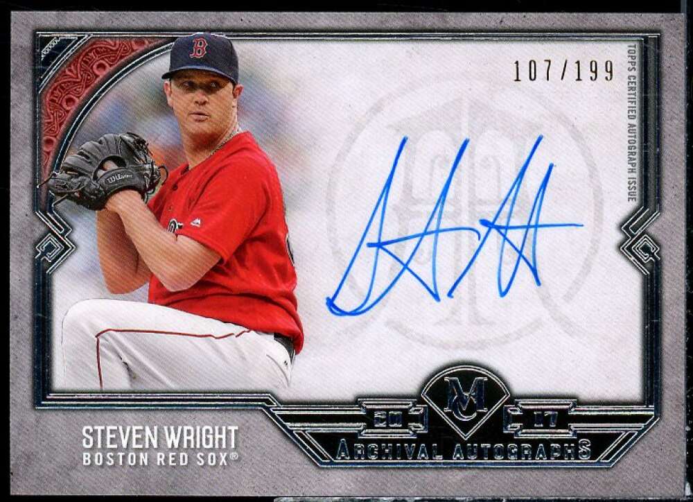 Steven Wright Card 2017 Topps Museum Collection Archival Autographs #AASW  Image 1