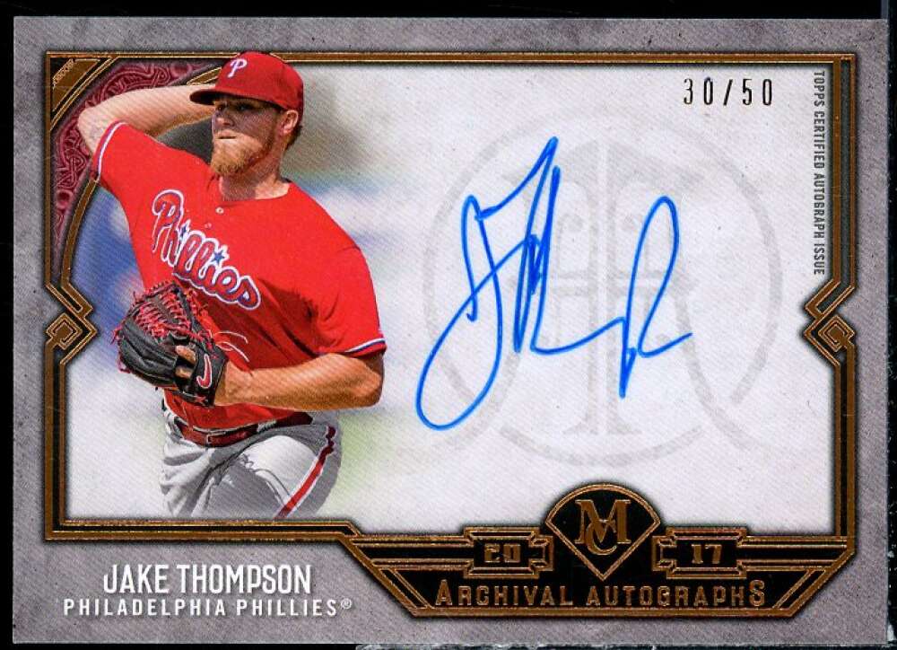 Jake Thompson 2017 Topps Museum Collection Archival Autographs Copper #AAJTH  Image 1