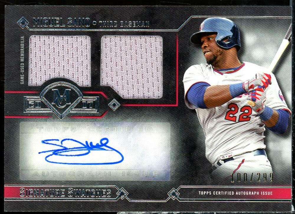 Miguel Sano 2017 Topps Museum Collection Signature Swatche Dual Relic AU #DRAMS  Image 1