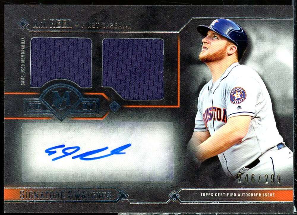 A.J. Reed 2017 Topps Museum Collection Signature Swatches Dual Relic AU #DRAARD  Image 1