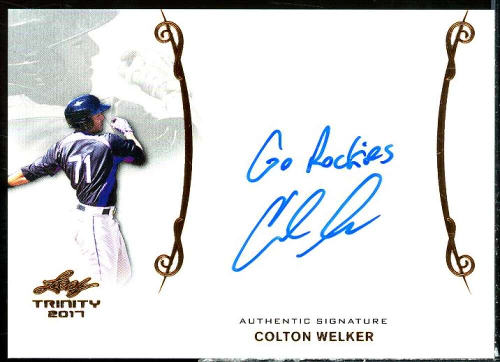 Colton Welker Card 2017 Leaf Trinity #ACW1  Image 1