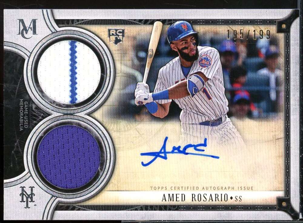 Amed Rosario 2018 Museum Collection Signature Swatches Dual Relic AU #DRAARO  Image 1