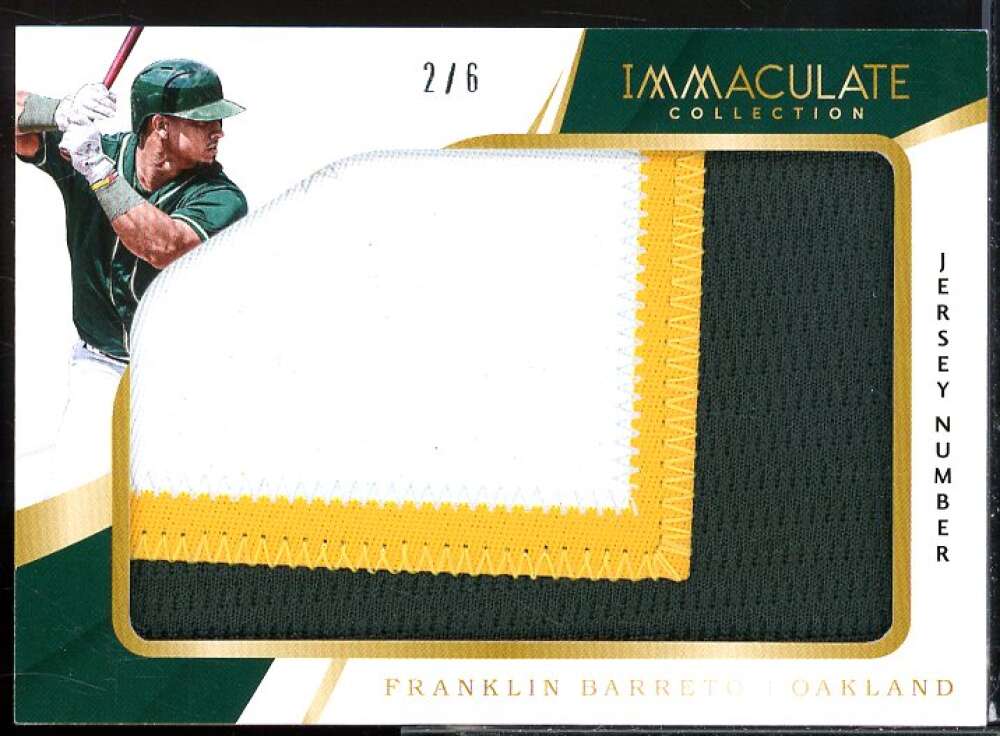 Franklin Barreto 2018 Immaculate Collection Immaculate Jumbo Jersey Number #73  Image 1