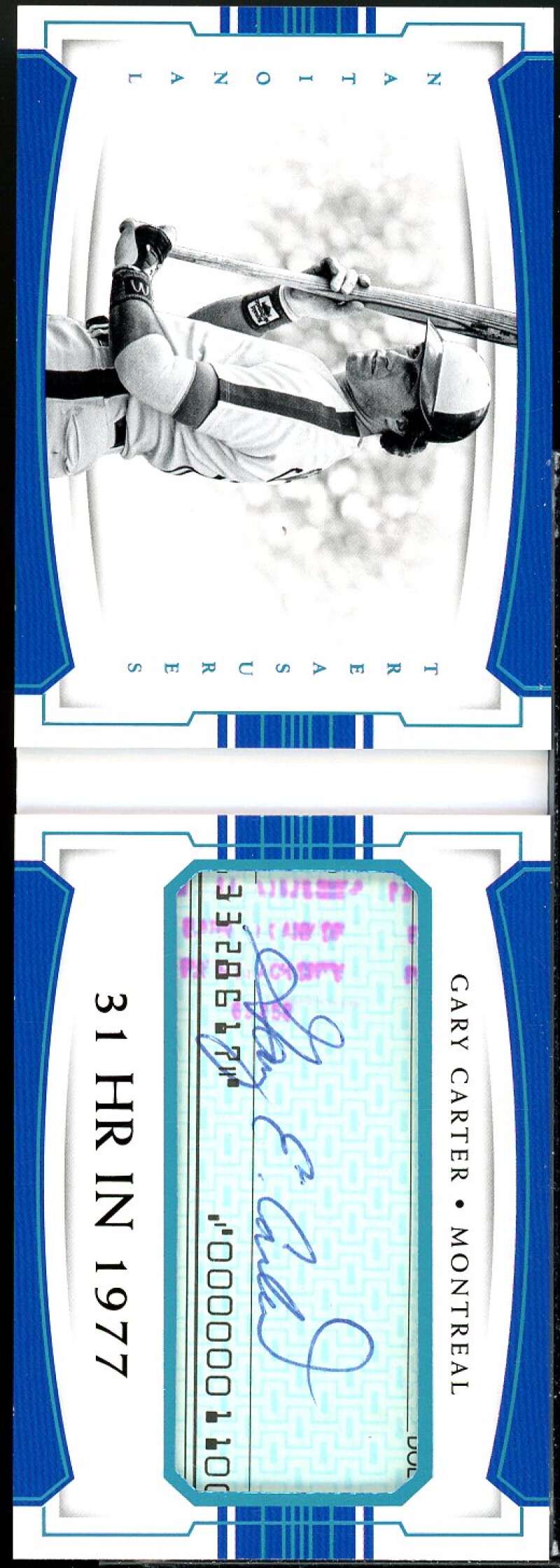 Gary Carter Card 2018 Panini National Treasures Cut Signature Booklets #11  Image 1