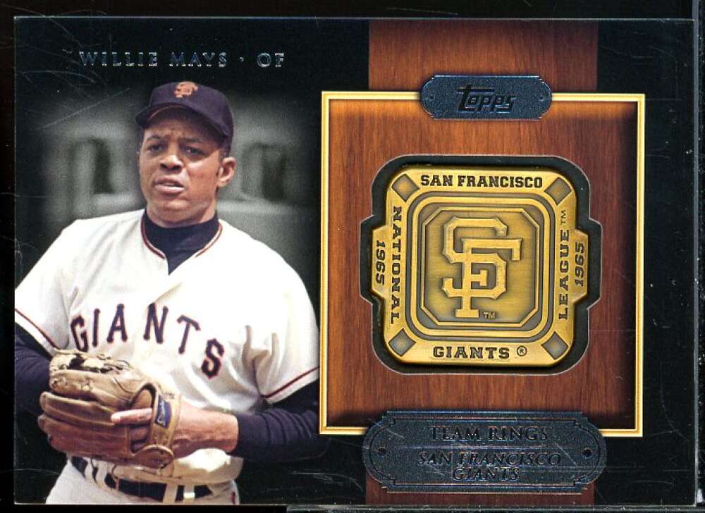 Willie Mays Card 2012 Topps Team Rings #WM  Image 1