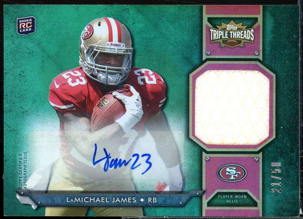 LaMichael James 2012 Triple Threads Rookies Autographed Relics Emerald #TTRAR24  Image 1