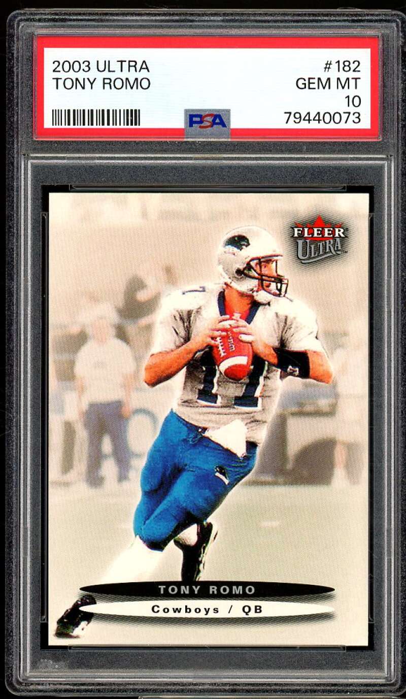 Tony Romo Rookie Card 2003 Ultra #182 PSA 10 Image 1