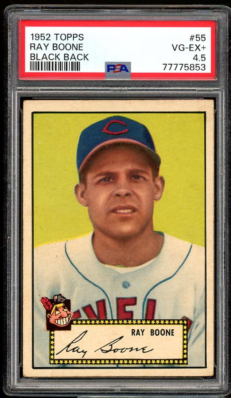 Ray Boone Card 1952 Topps Black Back #55 PSA 4.5 Image 1